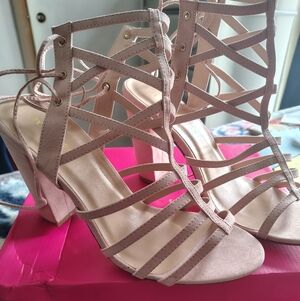 Elegant Pink Strappy Heels